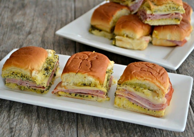 Hawaiian Roll Sandwiches Cream Cheese
 Ham and Cheese Party Sandwiches 365 Days of Baking