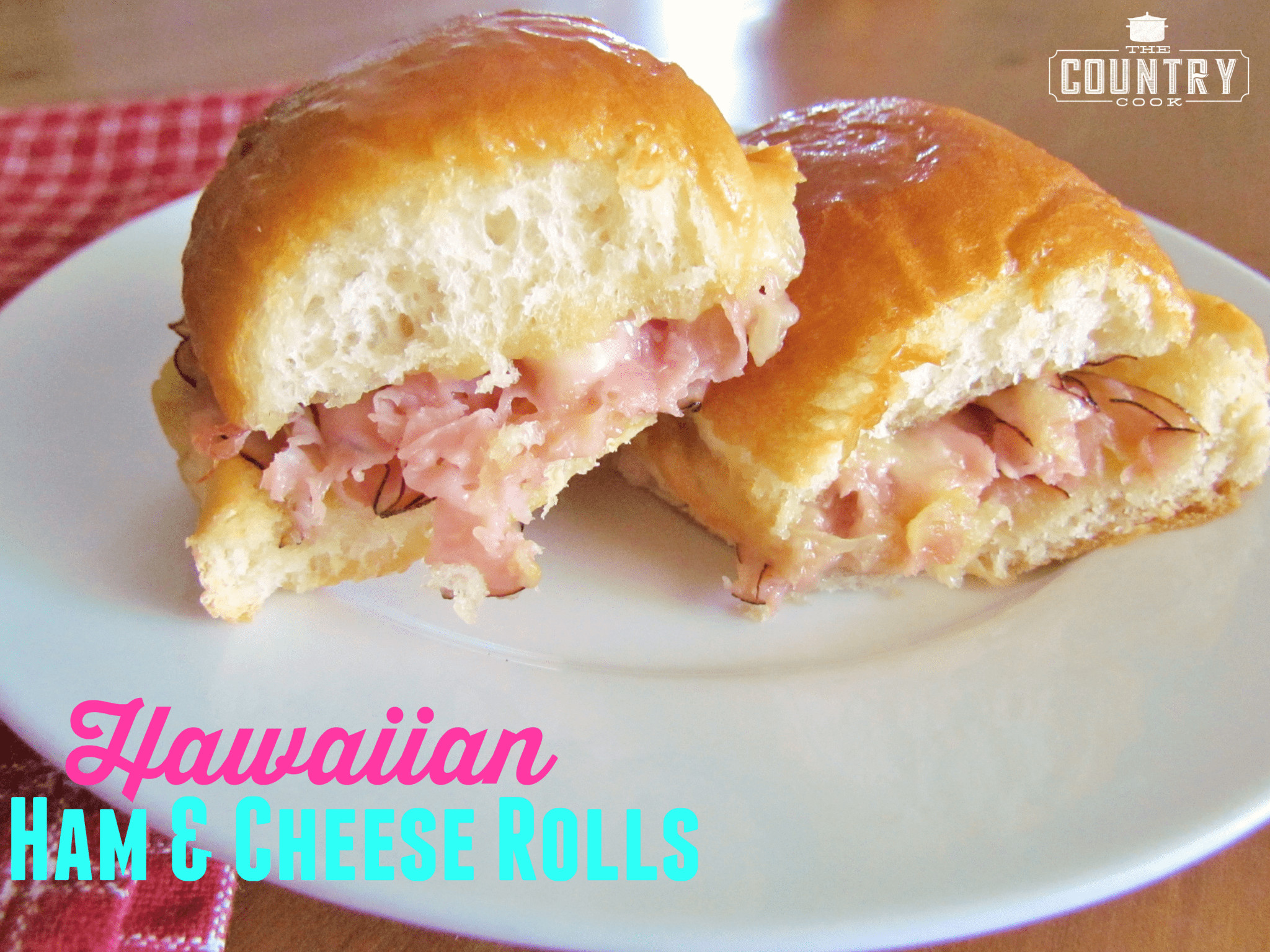 Hawaiian Roll Sandwiches Cream Cheese
 Hawaiian Ham and Cheese Rolls The Country Cook