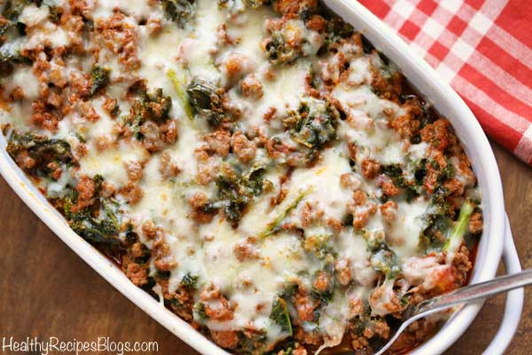Healthy Casseroles With Ground Beef
 Cheesy Kale Casserole with Ground Beef