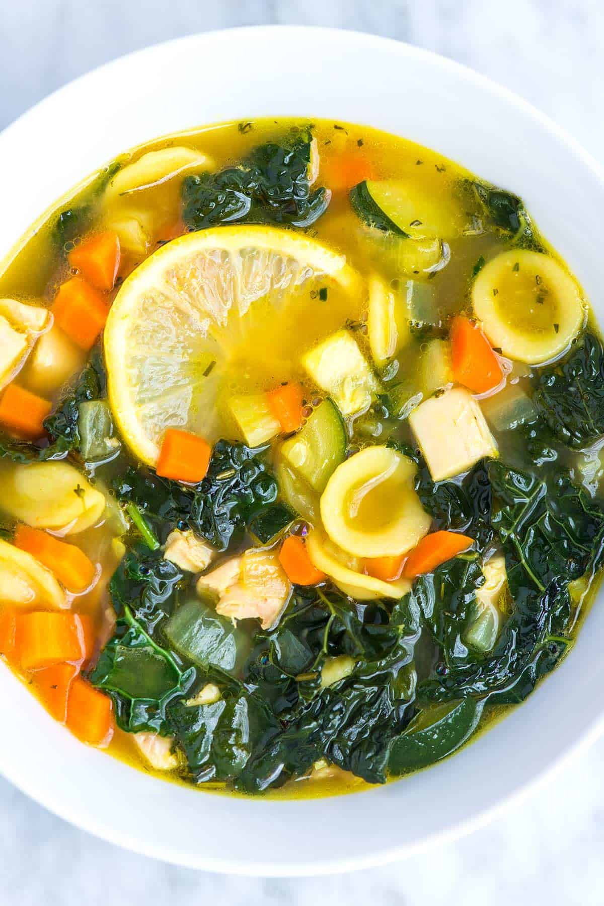 Healthy Chicken Vegetable Soup
 Lemony Chicken Ve able Soup