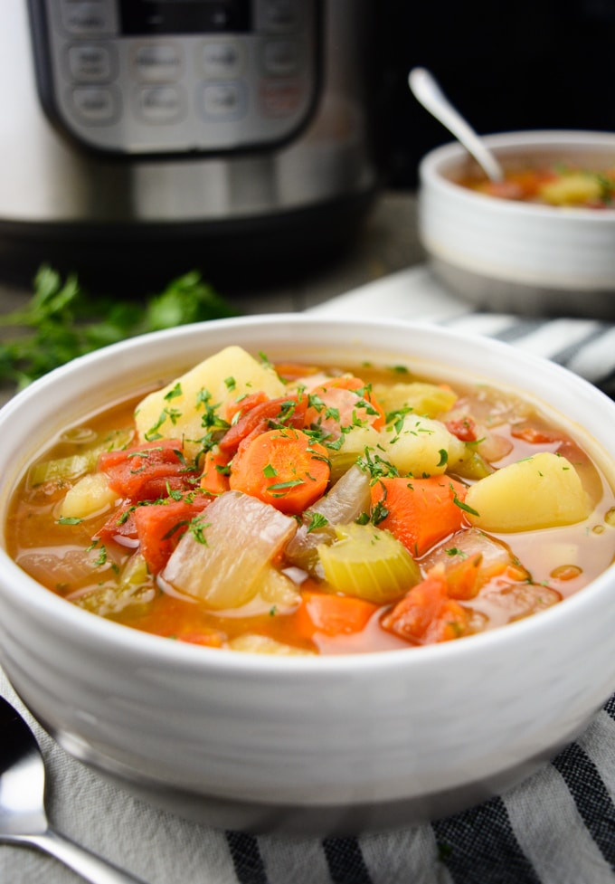 Healthy Instant Pot Recipes Vegetarian
 Instant Pot Ve able Soup Vegan