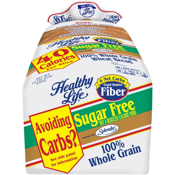 Healthy Low Calorie Bread
 Healthy Life Sugar Free Whole Grain Wheat Bread From