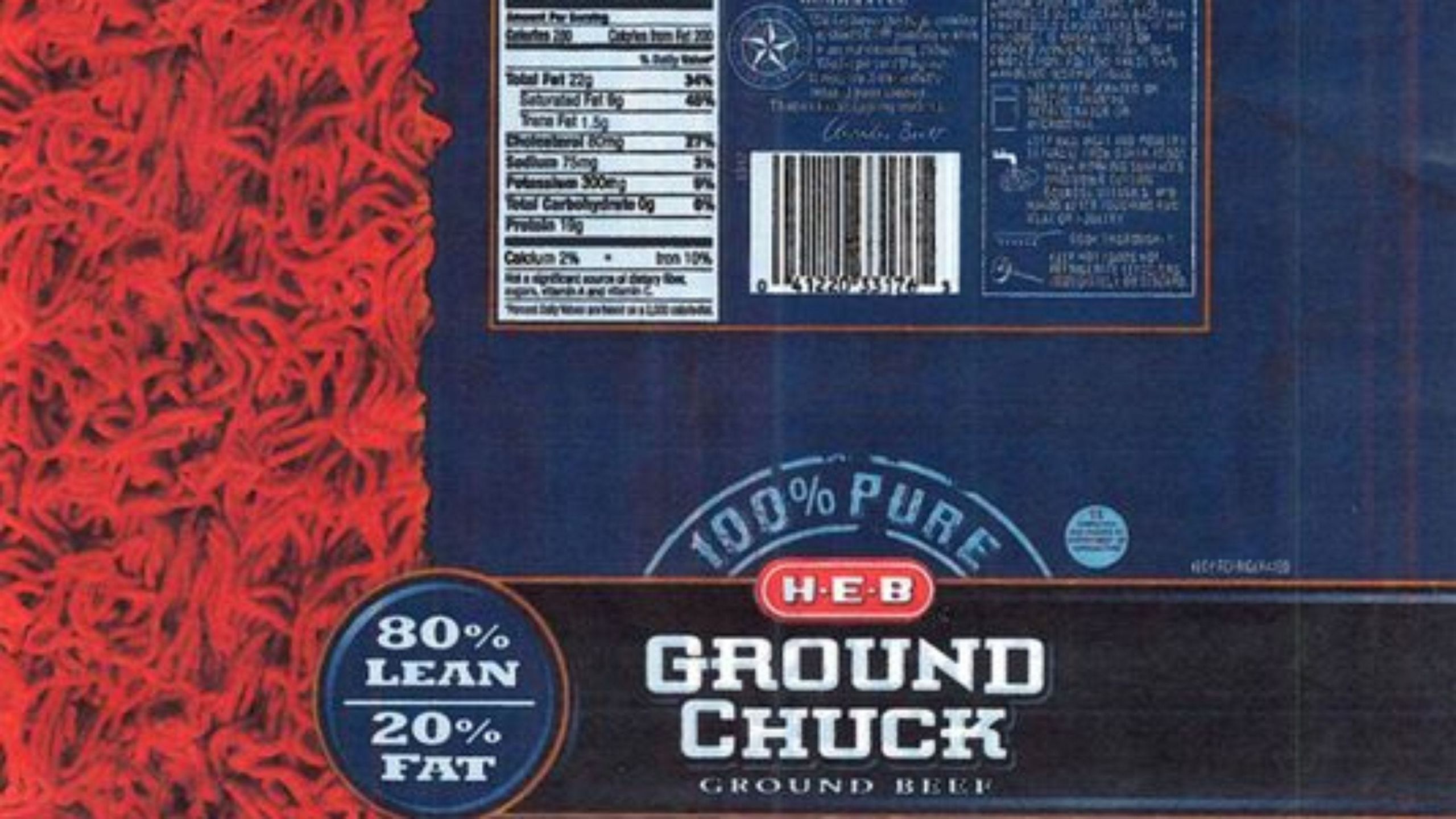 Heb Ground Beef
 HEB brand ground beef may be tainted with metal