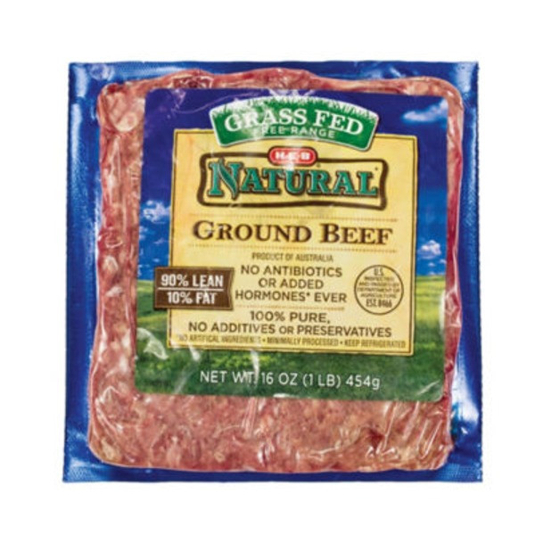 Heb Ground Beef
 H E B Grass Fed Free Range 90 10 Ground Beef From H E B in