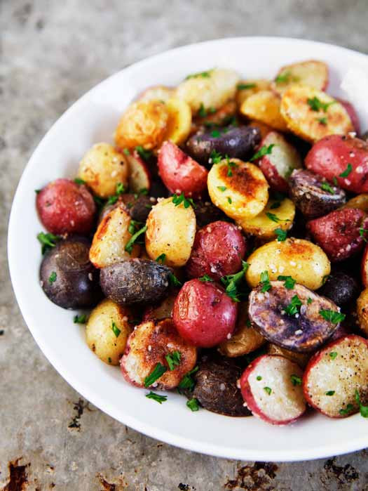 Herb Roasted Baby Potatoes
 What s With Dinner "Roasted Rosemary Baby Potatoes"