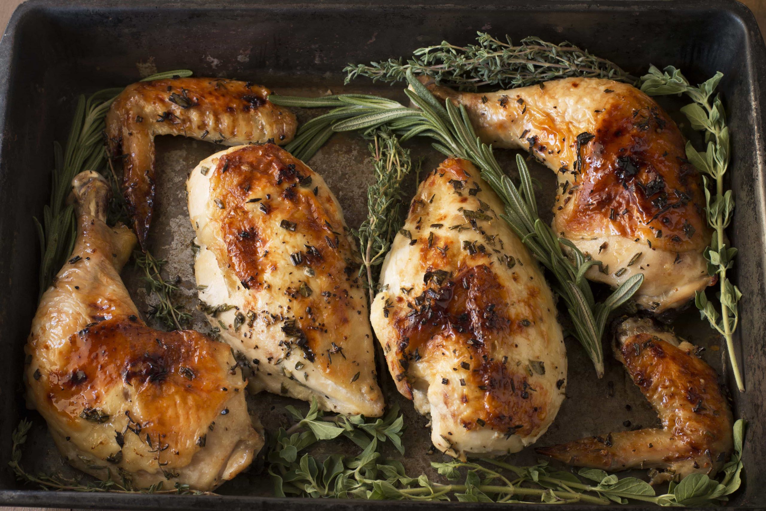 Herb Roasted Chicken Fresh Roasted Chicken with White Wine &amp; Fresh Herbs – Cake N Knife