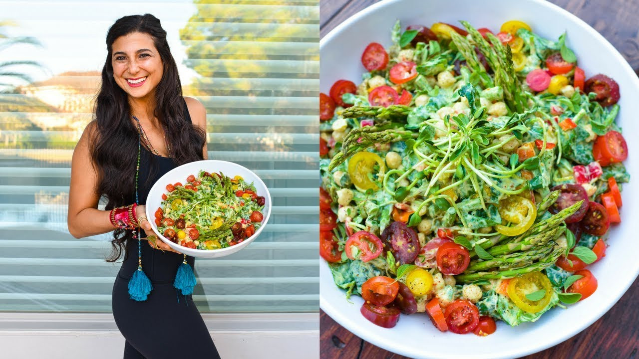 High Protein Vegetarian Salad
 High Protein Veggie Salad FullyRaw Vegan Recipe