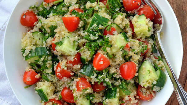 High Protein Vegetarian Salad
 High Protein Cucumber & Tomato Salad – The Flaming Vegan
