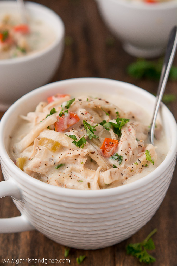Homemade Creamy Chicken Noodle Soup
 Slow Cooker Creamy Chicken Noodle Soup Garnish & Glaze