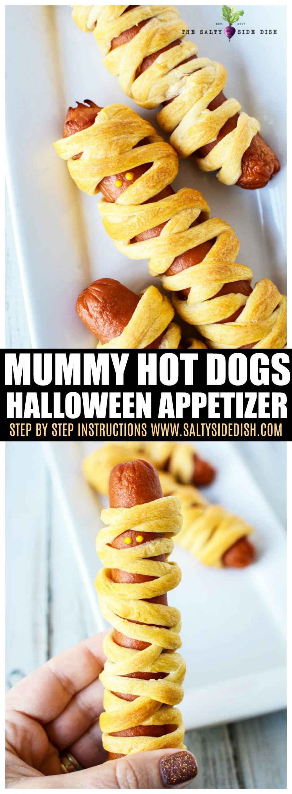 Hot Dogs Side Dishes
 Mummy Hot Dogs with Crescent Rolls