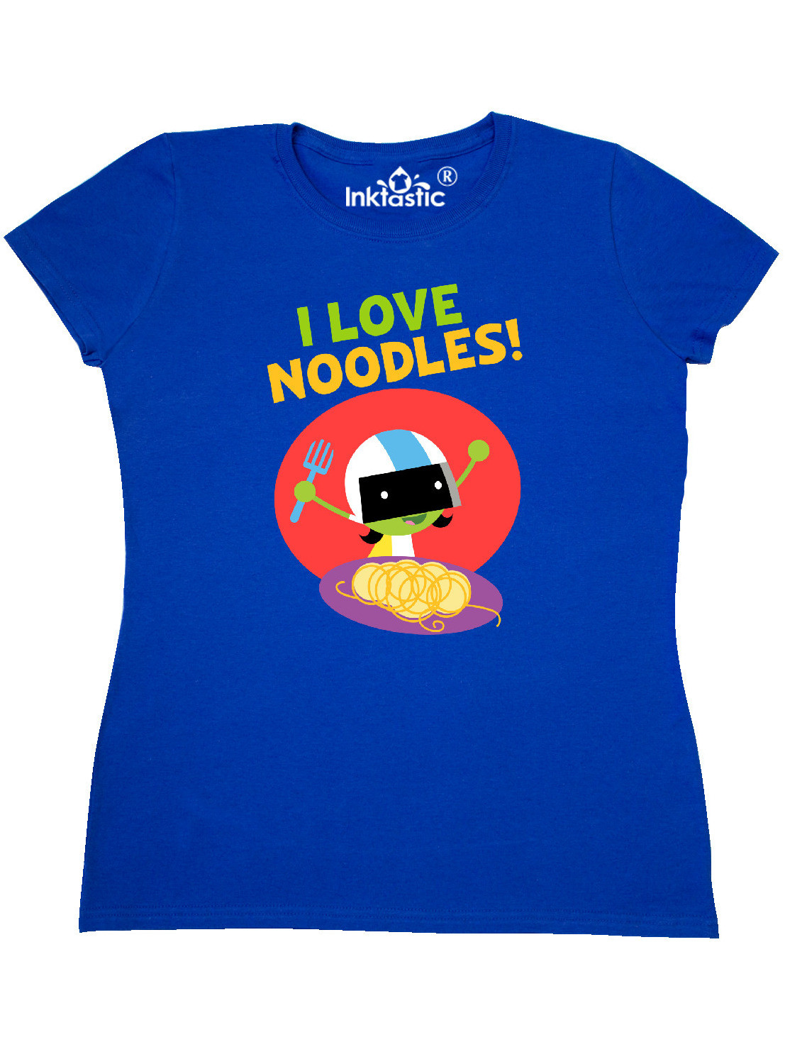 I Love Noodles
 INKtastic I Love Noodles with Dee Women s T Shirt