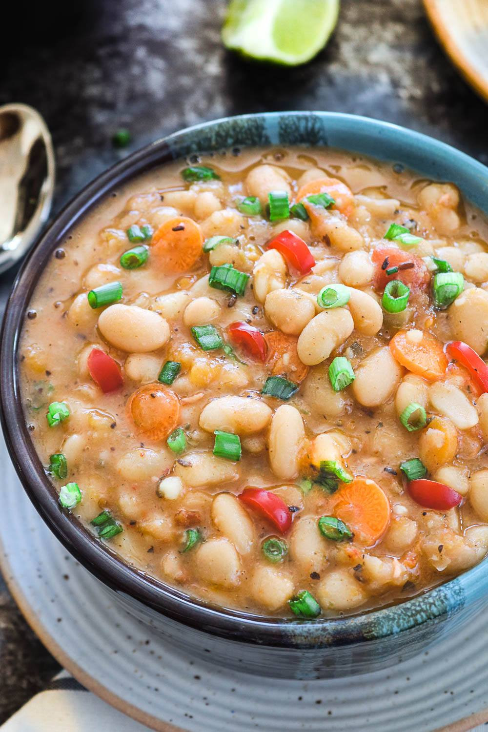 Instant Pot Bean Recipes
 Instant Pot Vegan White Bean Soup With Video Ruchiskitchen