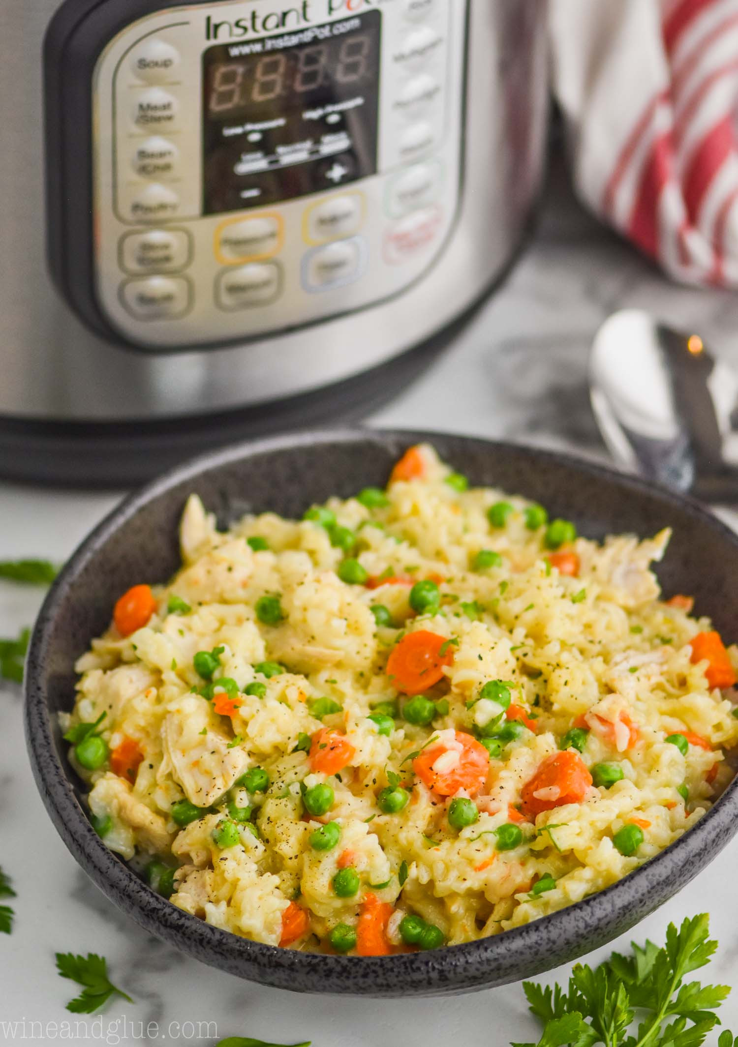 Instant Pot Chicken Casserole
 Instant Pot Chicken and Rice Casserole from scratch with