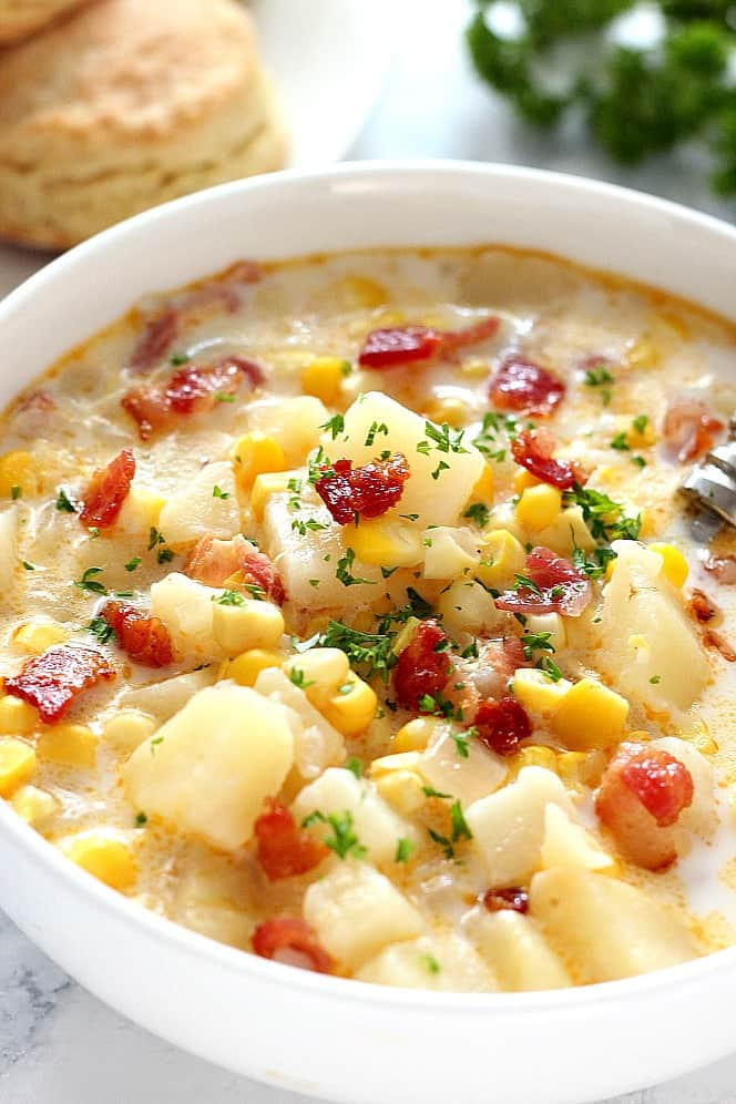 Instant Pot Corn Chowder
 Instant Pot Corn Chowder with Bacon Recipe Crunchy