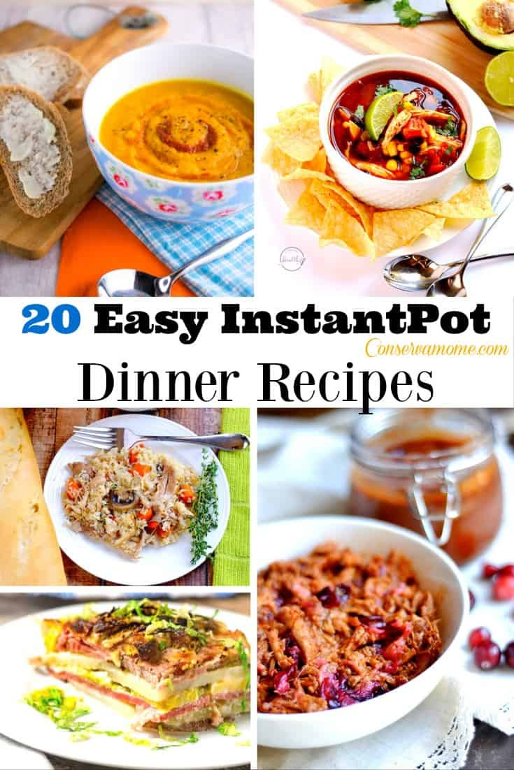 Instant Pot Dinners
 ConservaMom 20 Easy Instant Pot Dinner Recipes ConservaMom