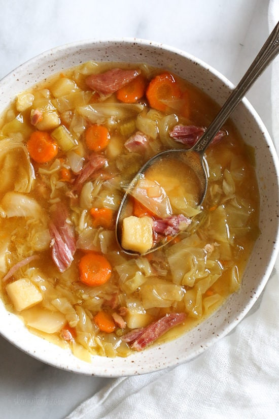 Instant Pot Leftover Ham Recipes
 Leftover Ham Bone Soup with Potatoes and Cabbage