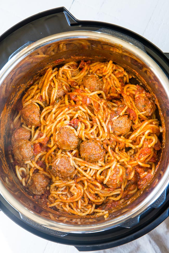 Instant Pot Spaghetti
 Instant Pot Spaghetti and Meatballs
