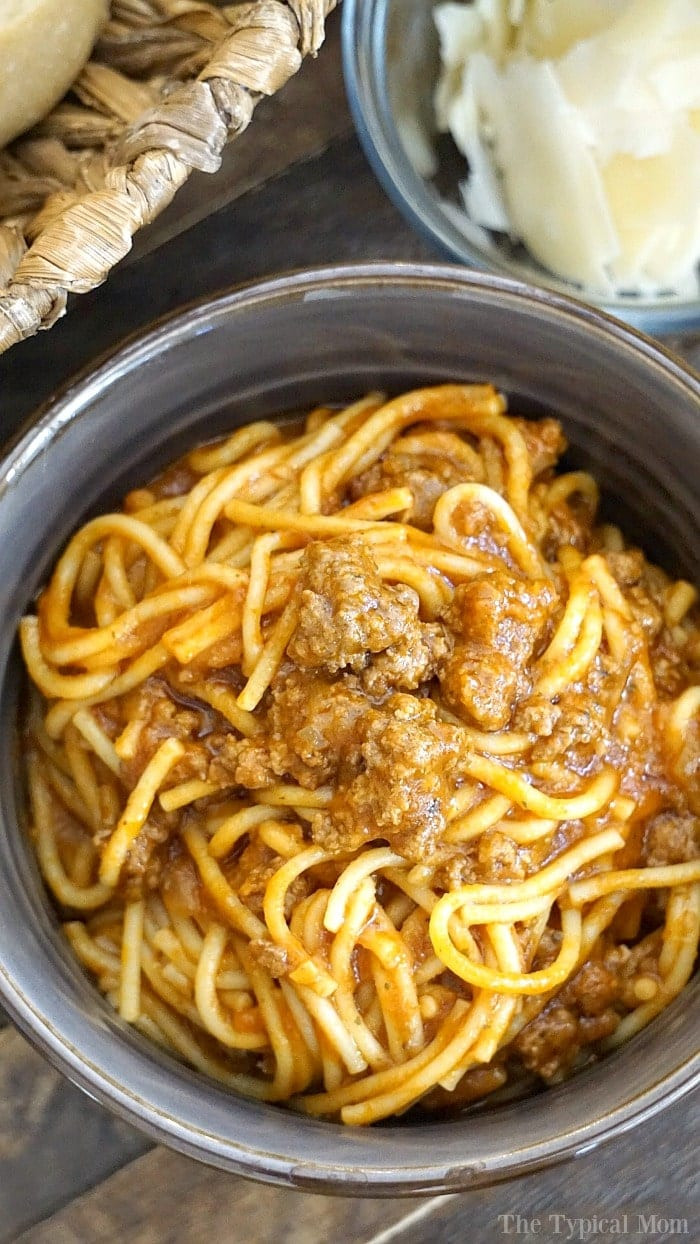 Instant Pot Spaghetti With Jar Sauce
 Instant Pot Spaghetti · The Typical Mom
