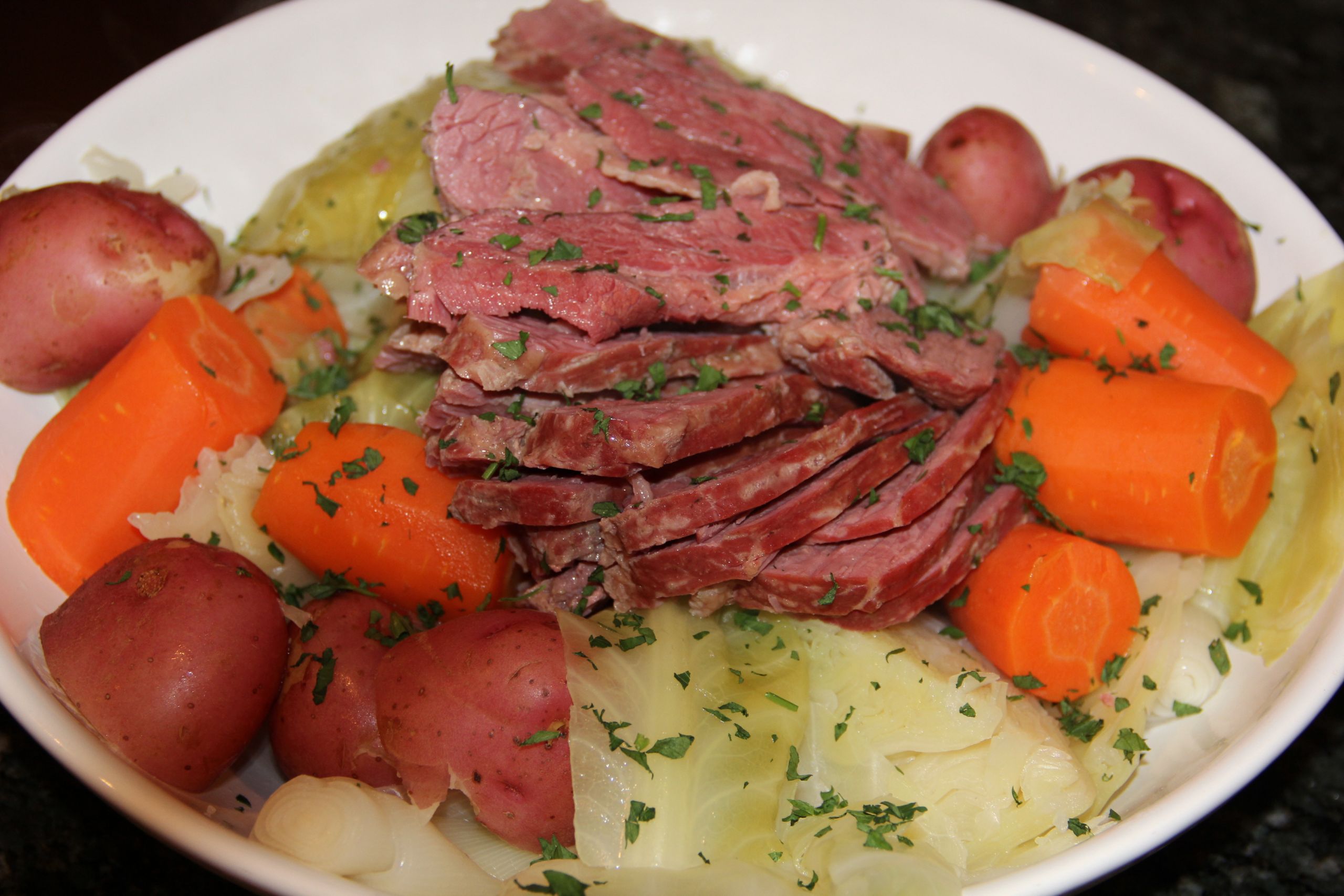 Irish Corned Beef And Cabbage
 Boiled Irish Dinner