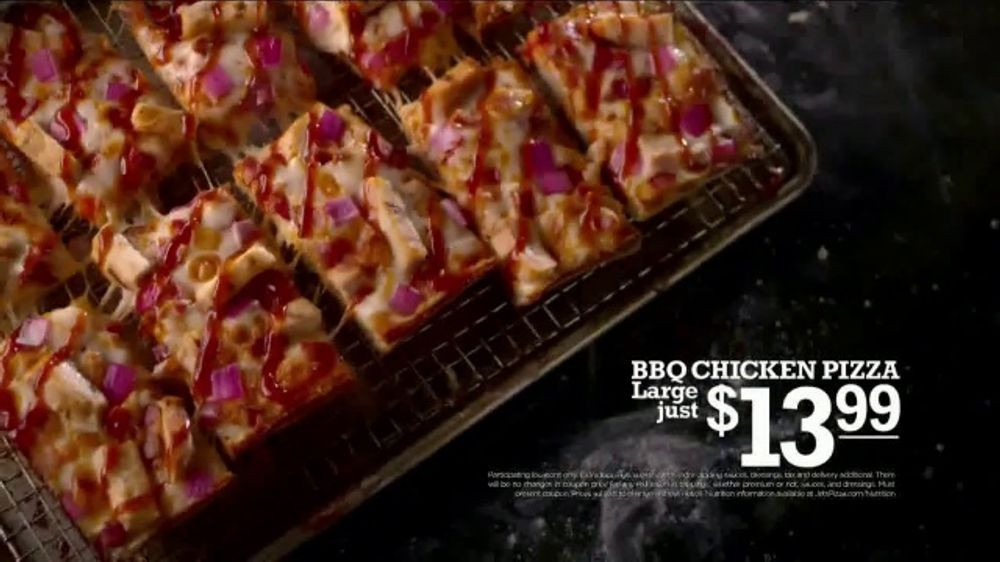 Jets Bbq Chicken Pizza
 Jet s Pizza BBQ Chicken Pizza TV mercial Better