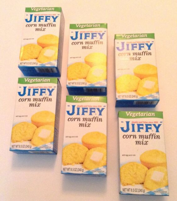 Jiffy Vegetarian Cornbread
 Jiffy VEGETARIAN Corn Muffin Mix Cornbread 6 BOX LOT 8 5oz