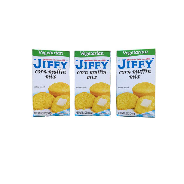 Jiffy Vegetarian Cornbread
 Jiffy VEGETARIAN Corn Muffin Cornbread Mix 3 Pack