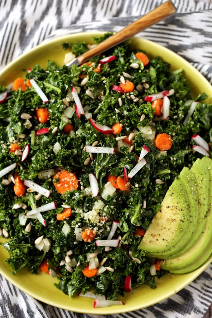 Kale Recipes Vegan
 5 Step Raw Kale Salad from Kathy Patalsky s Healthy Happy