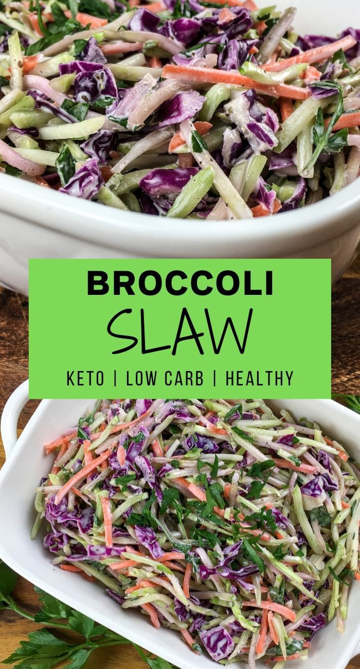 Keto Broccoli Slaw
 Fresh KETO Broccoli Slaw Salad Recipe in 2020