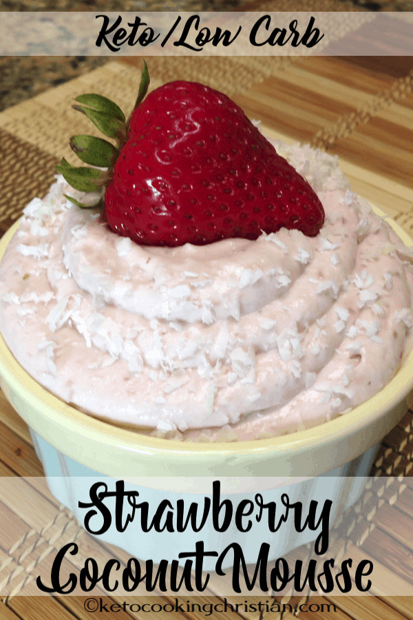 Keto Coconut Cream Mousse
 Strawberry Coconut Cream Mousse Keto and Low Carb Keto