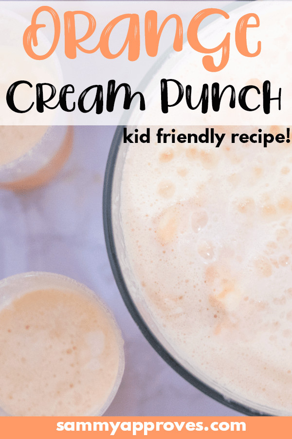Kid Friendly Punch Bowl Recipes
 Orange Cream Punch