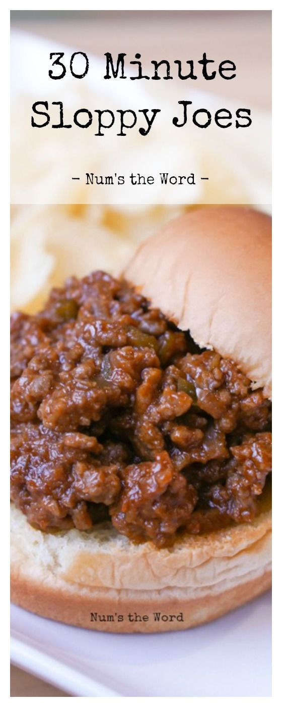 Kid Friendly Sloppy Joes
 These 30 Minute Sloppy Joes are a favorite of ours Kid