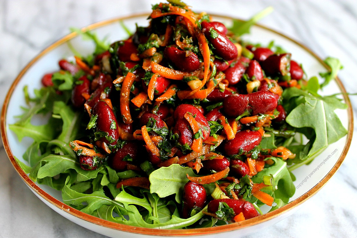 Kidney Bean Salads Recipes
 Kidney Bean Arugula Salad with Carrots Walnuts Parsley & Feta