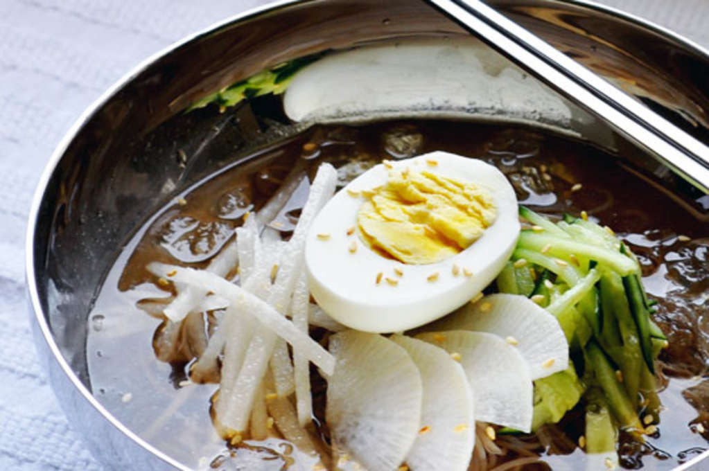 Korean Cold Noodles
 Recipe Ve arian Naengmyun Korean Cold Noodles
