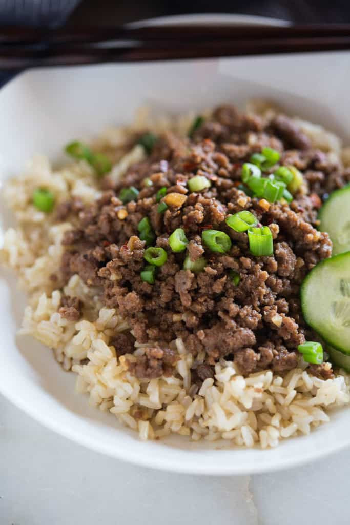 Korean Ground Beef And Rice Bowls
 Korean Ground Beef Bowls recipe Tastes Better from Scratch