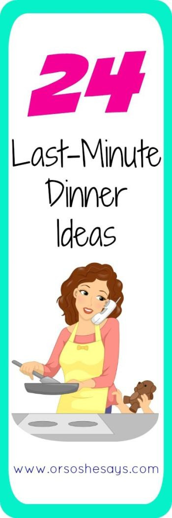 Last Minute Dinner Ideas
 24 Last Minute Dinner Ideas she Mariah