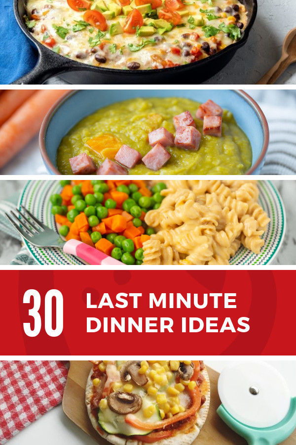 Last Minute Dinner Ideas
 30 Last Minute Dinner Ideas with Printable calendar