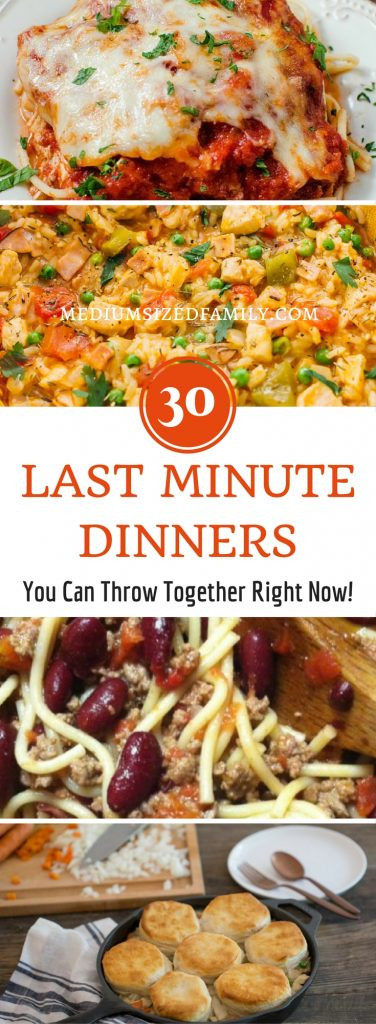 Last Minute Dinner Ideas
 30 Last Minute Dinner Ideas That Are No Sweat