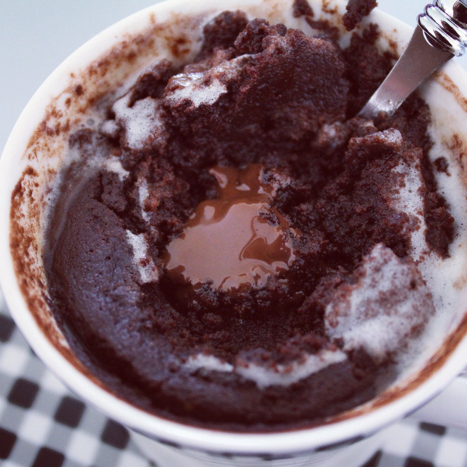 Lava Cake In A Mug
 5 Minute Microwave Chocolate Lava “Cup” Cake