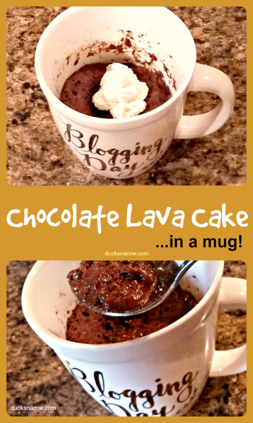 Lava Cake In A Mug
 Gooey Chocolate Lava Cake in a Mug Ducks n a Row