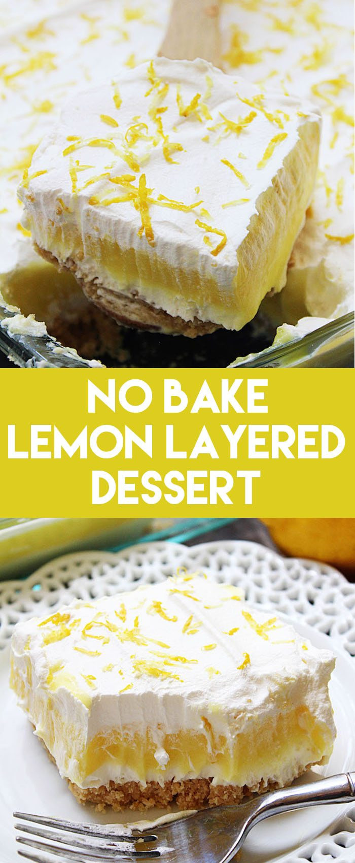 Lemon Dessert Recipe
 No Bake Lemon Layered Dessert High Heels and Grills
