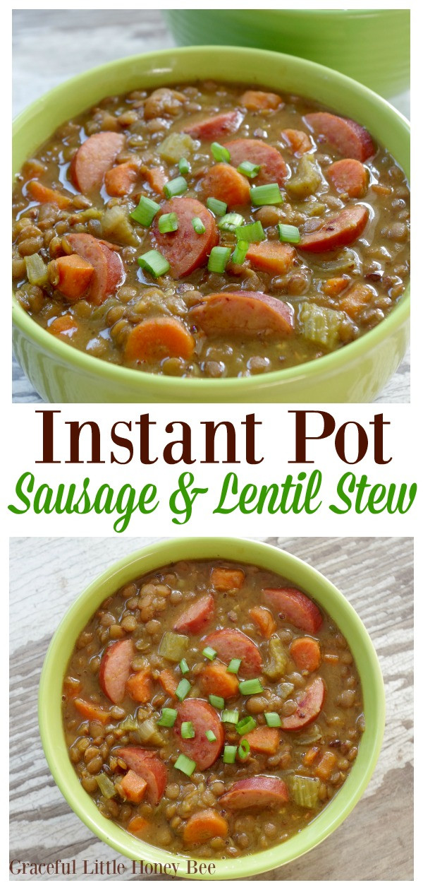 Lentil Stew Instant Pot
 Instant Pot Sausage and Lentil Stew Graceful Little