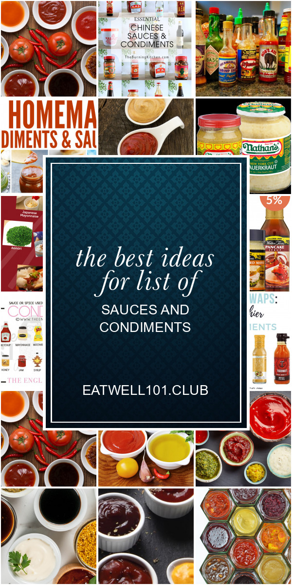List Of Sauces And Condiments
 Condiment Recipes Archives Best Round Up Recipe Collections