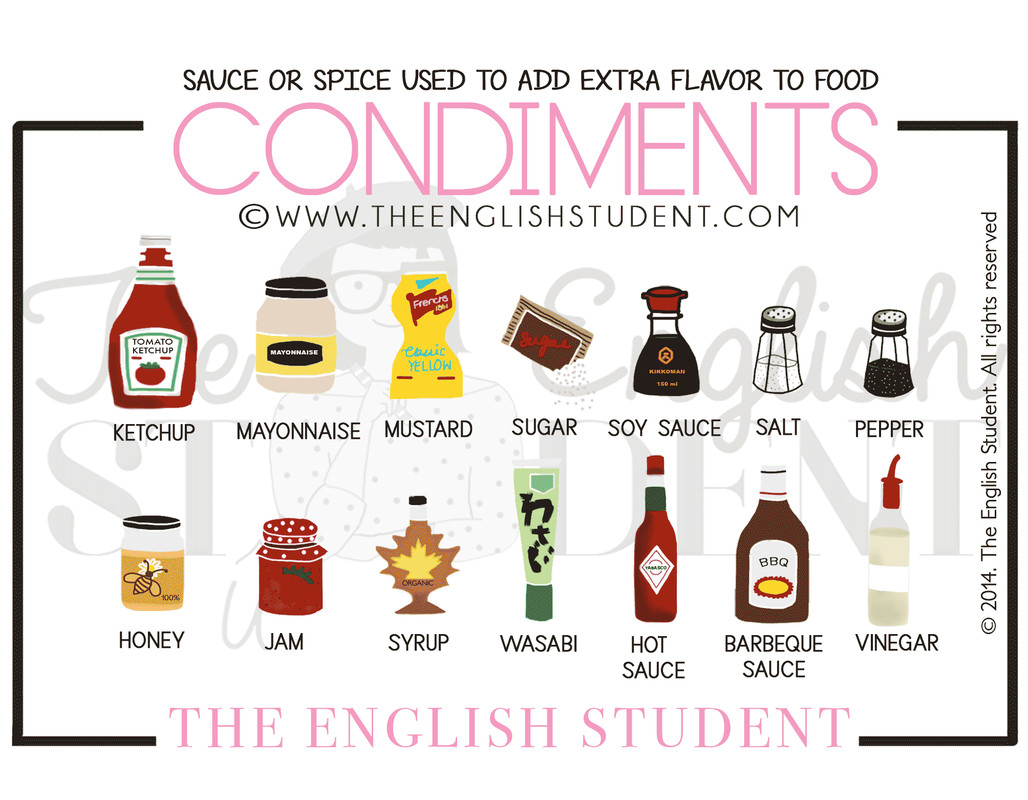 List Of Sauces And Condiments
 Fun English learning site for students and teachers The