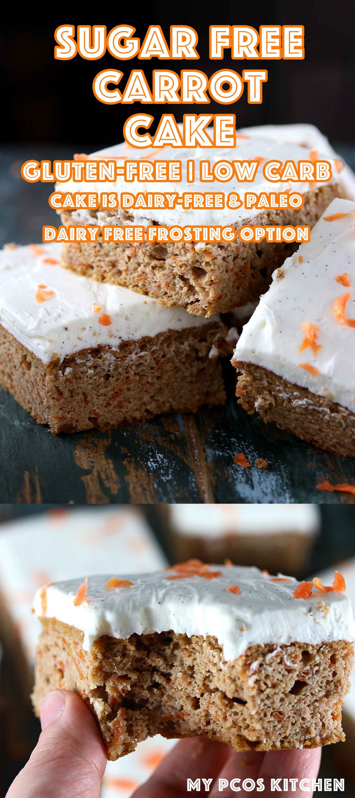 Low Calorie Carrot Cake Recipe
 Low Carb Keto Sugar Free Carrot Cake My PCOS Kitchen