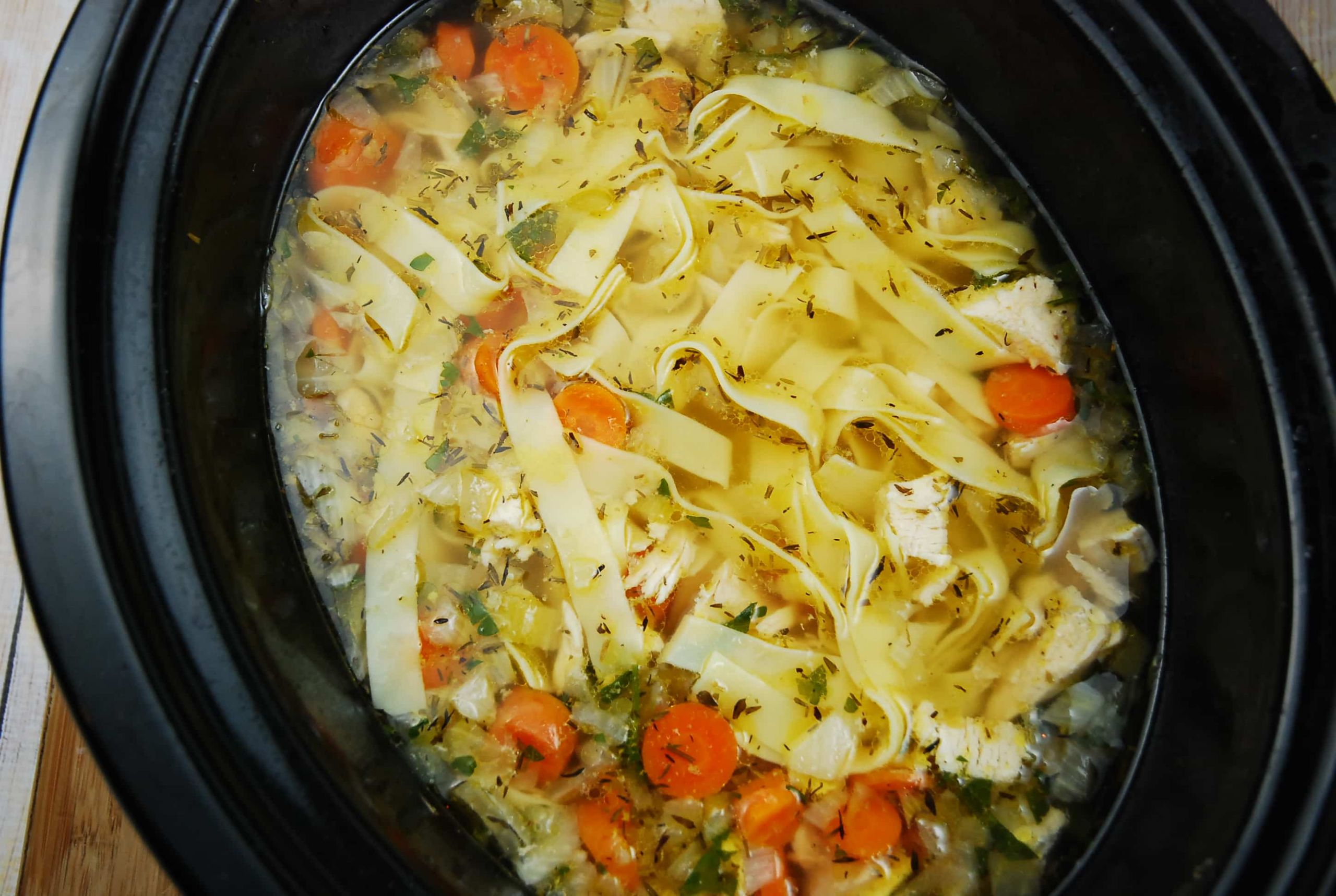 Low Calorie Chicken Crock Pot Recipes
 Crock Pot Chicken Noodle Soup Recipe 4 Points LaaLoosh