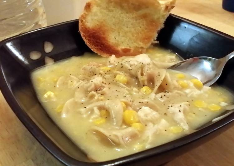 Low Calorie Chicken Noodle Soup
 low calorie quick creamy chicken noodle soup Recipe by