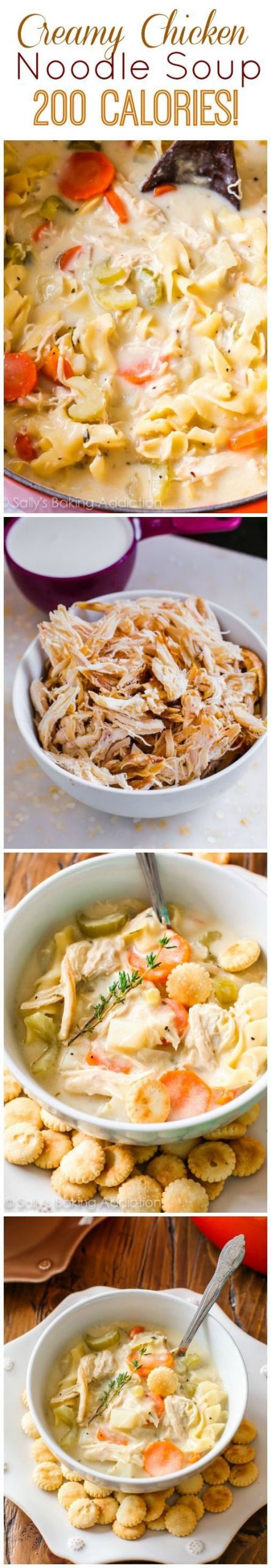 Low Calorie Chicken Noodle Soup
 This incredibly thick and forting soup has only 200