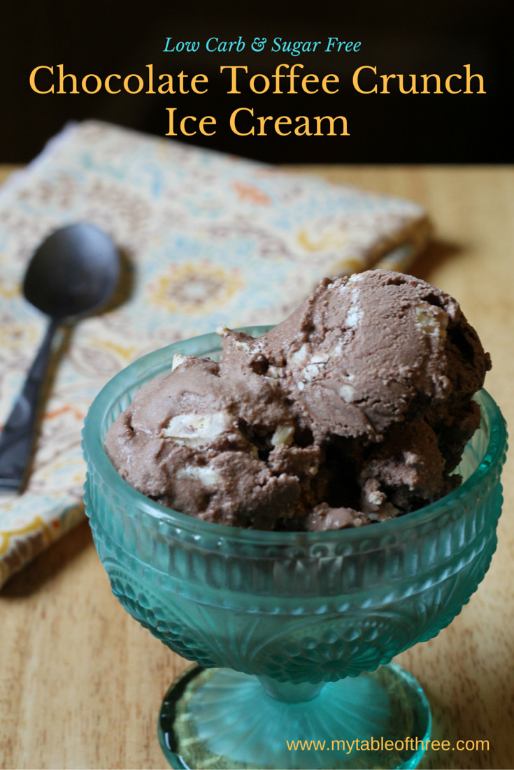 Low Calorie Ice Cream Recipes For Ice Cream Maker
 Chocolate Toffee Crunch Ice Cream Low Carb Sugar Free