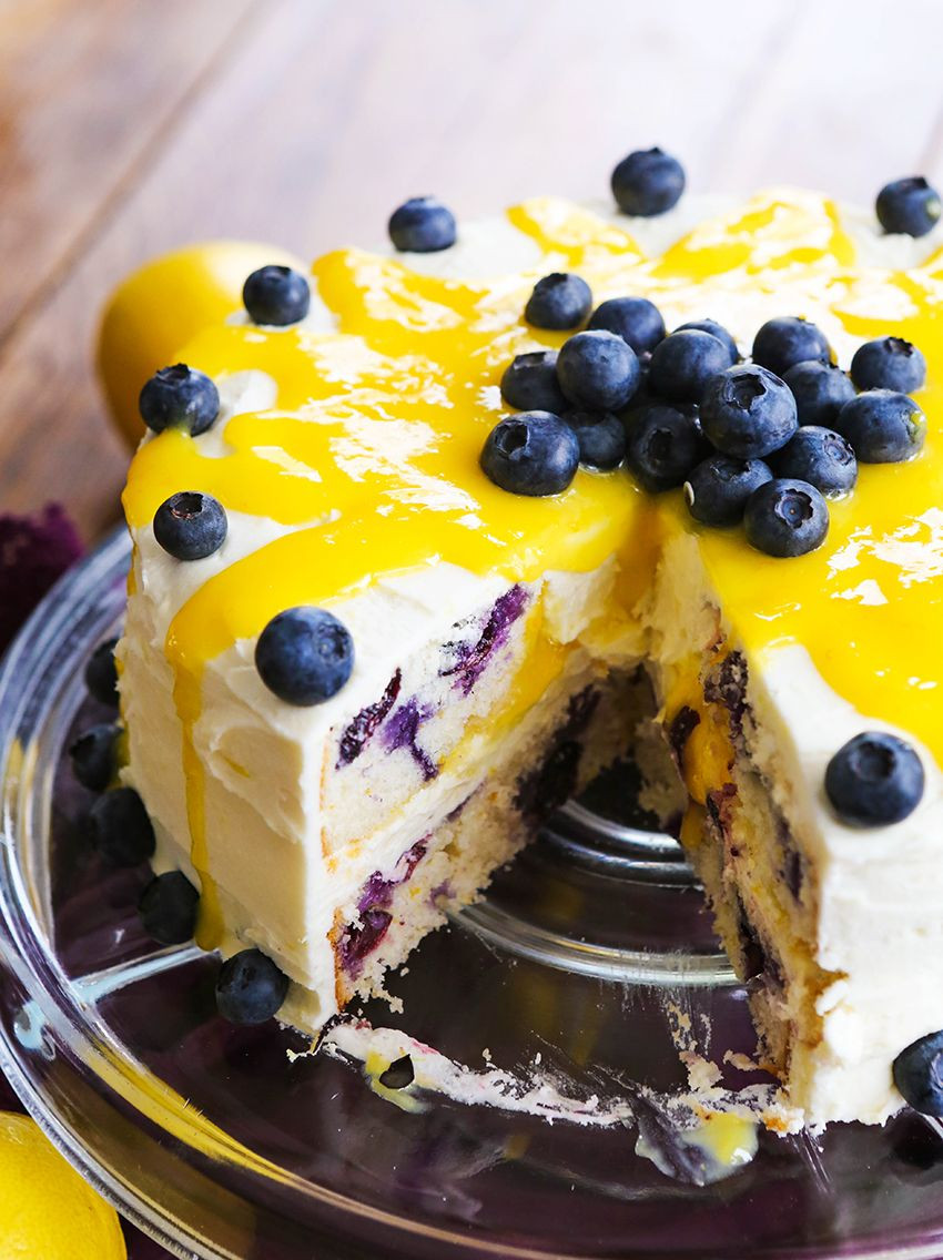 Low Calorie Lemon Desserts
 Lemon Blueberry Layer Cake Recipe