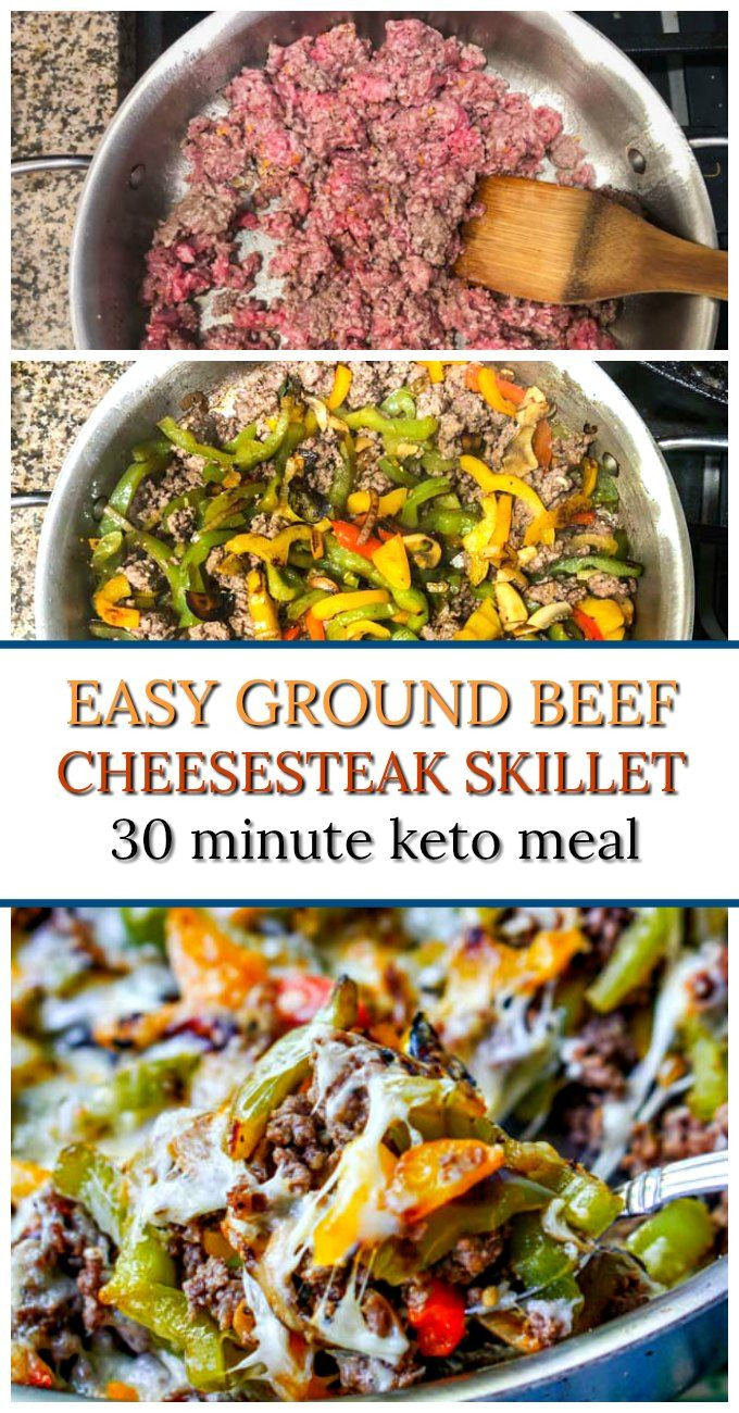 Low Calorie Meals With Ground Beef
 Low Carb Cheesesteak Skillet using Ground Beef